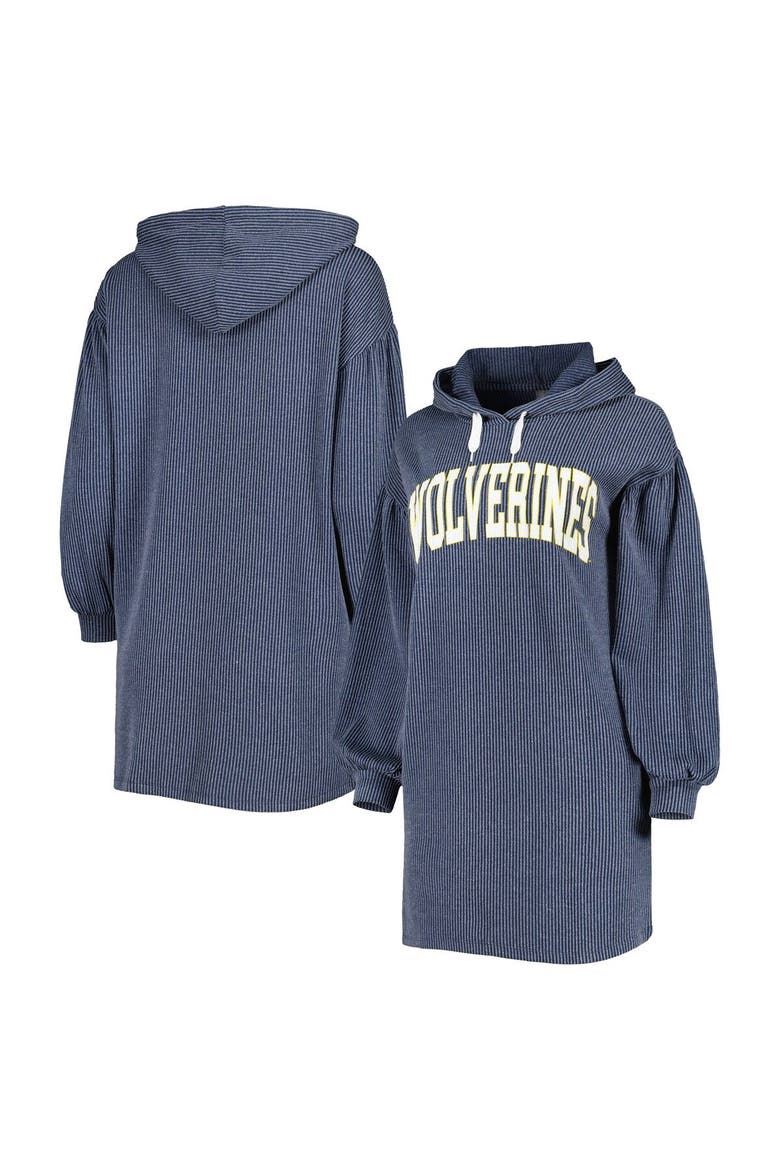 Women's Gameday Couture Navy Michigan Wolverines Game Winner Vintage Wash Tri-Blend Dress, Main, color, Navy
