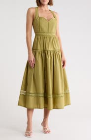 Maisie Cotton Poplin Midi Dress