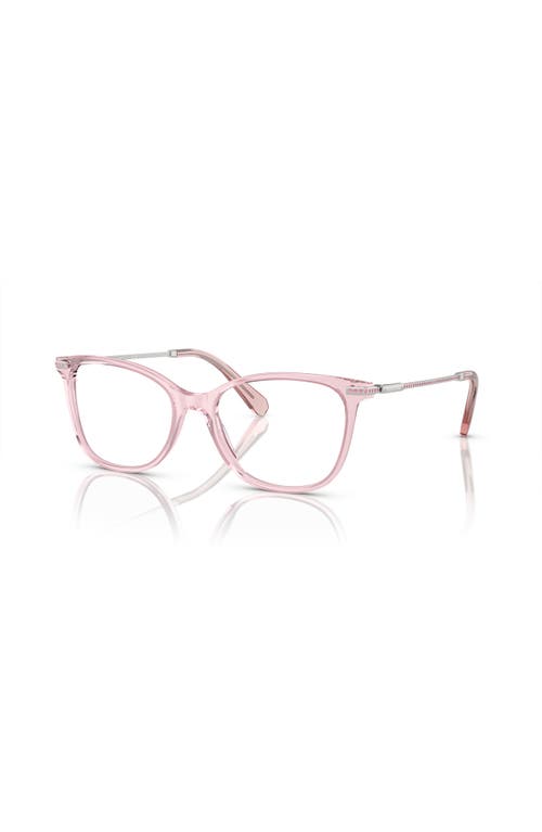Swarovski 54mm Square Optical Glasses In Pink