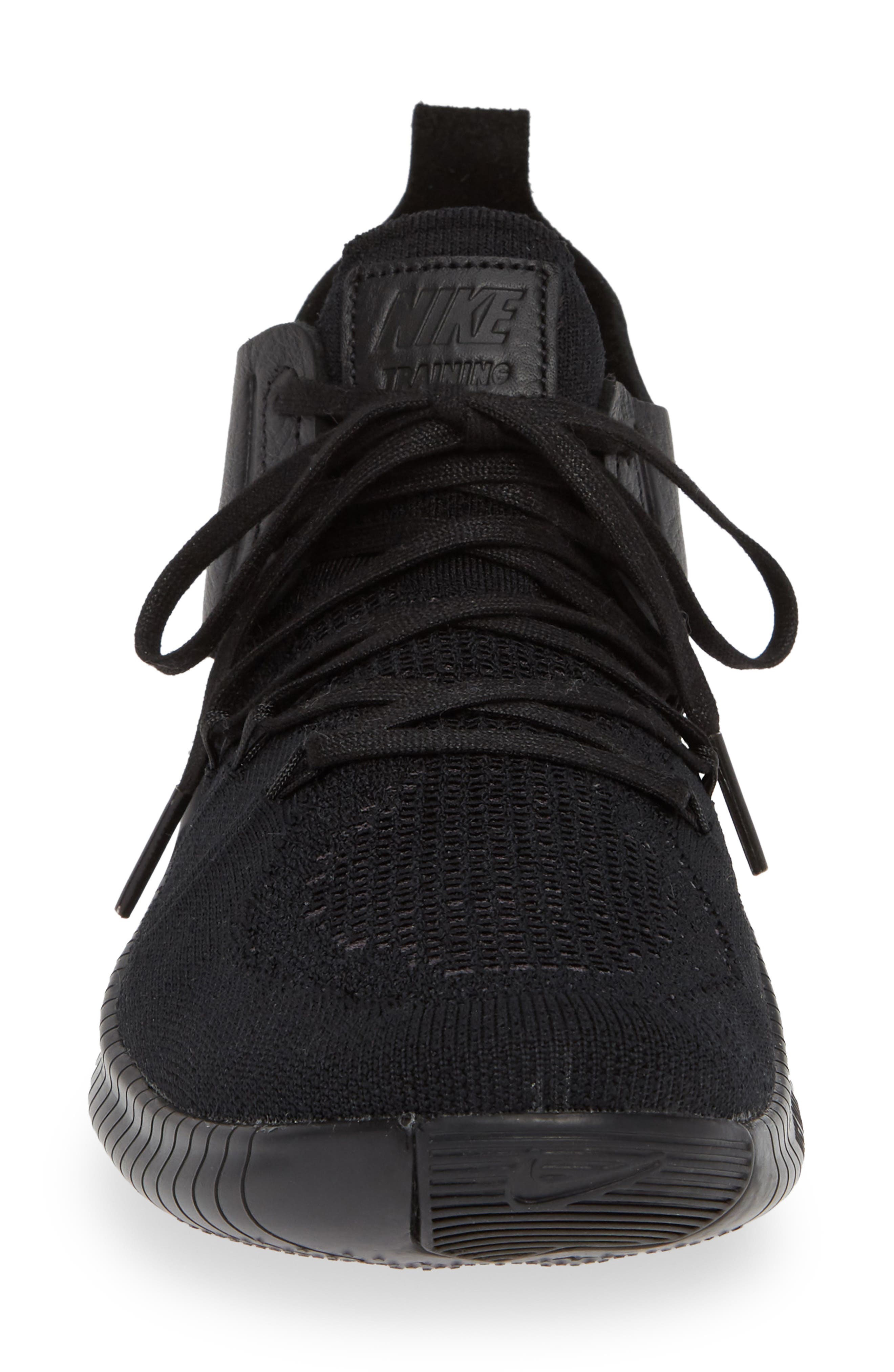 Free TR Flyknit 3 Training Shoe, Alternate, color, BLACK/ BLACK/ BLACK