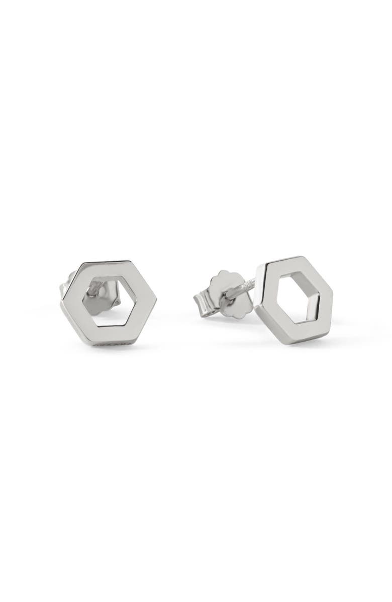 Ora Ana The Helena Stud Earrings, Main, color, Sterling Silver