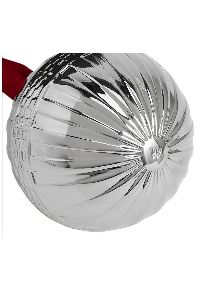 Festive Fluted Bone China Ornament, Alternate, color, SILVER