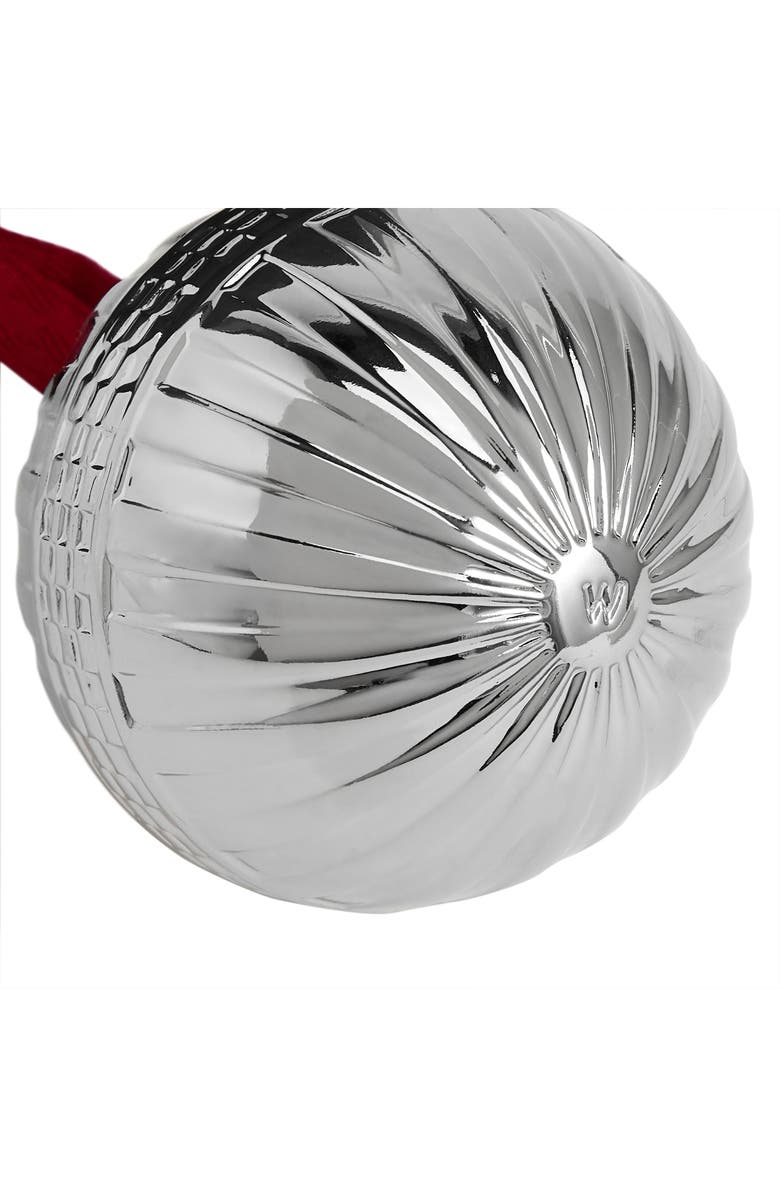 Wedgwood Festive Fluted Bone China Ornament, Alternate, color, Silver