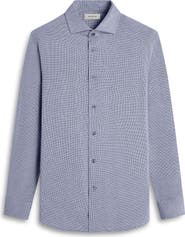 Bugatchi Devon Micro Houndstooth OoohCotton® Button-Up Shirt