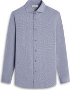 Bugatchi Devon Micro Houndstooth OoohCotton® Button-Up Shirt