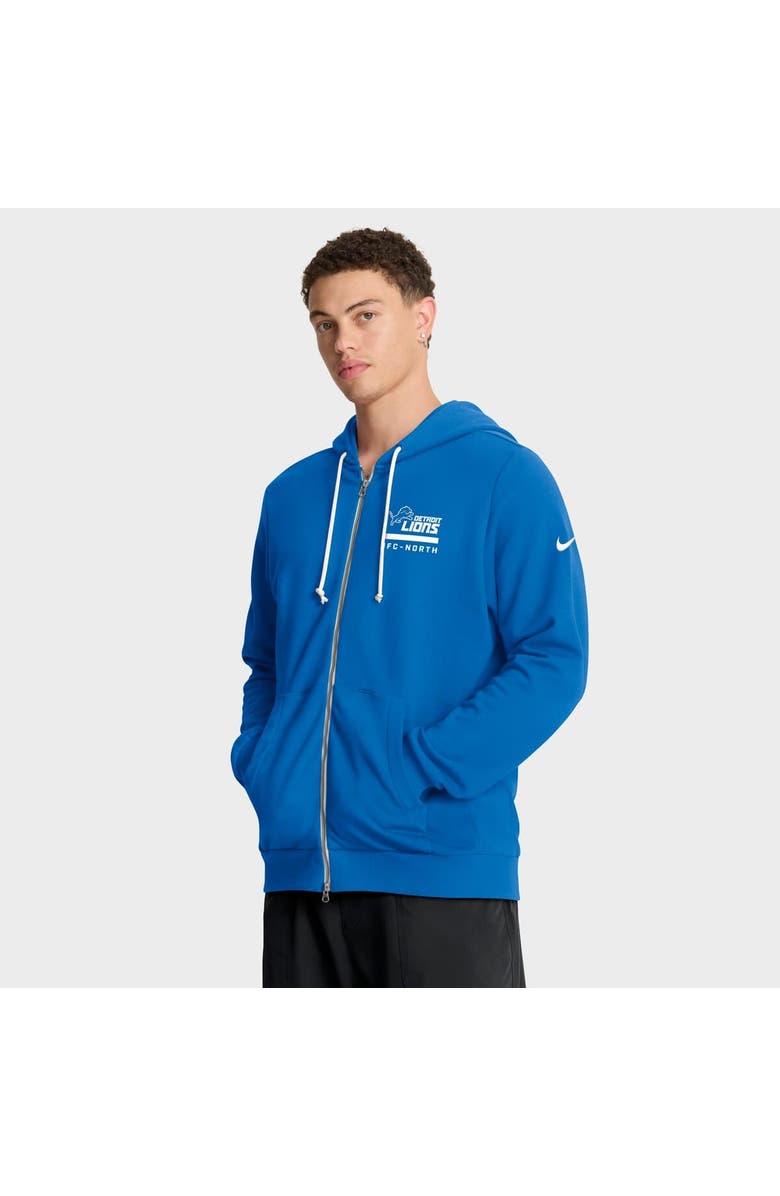 Nike Men's Nike Blue Detroit Lions Sideline Standard Issue Utility Player Dri-FIT Full-Zip Hoodie, Main, color, Blue