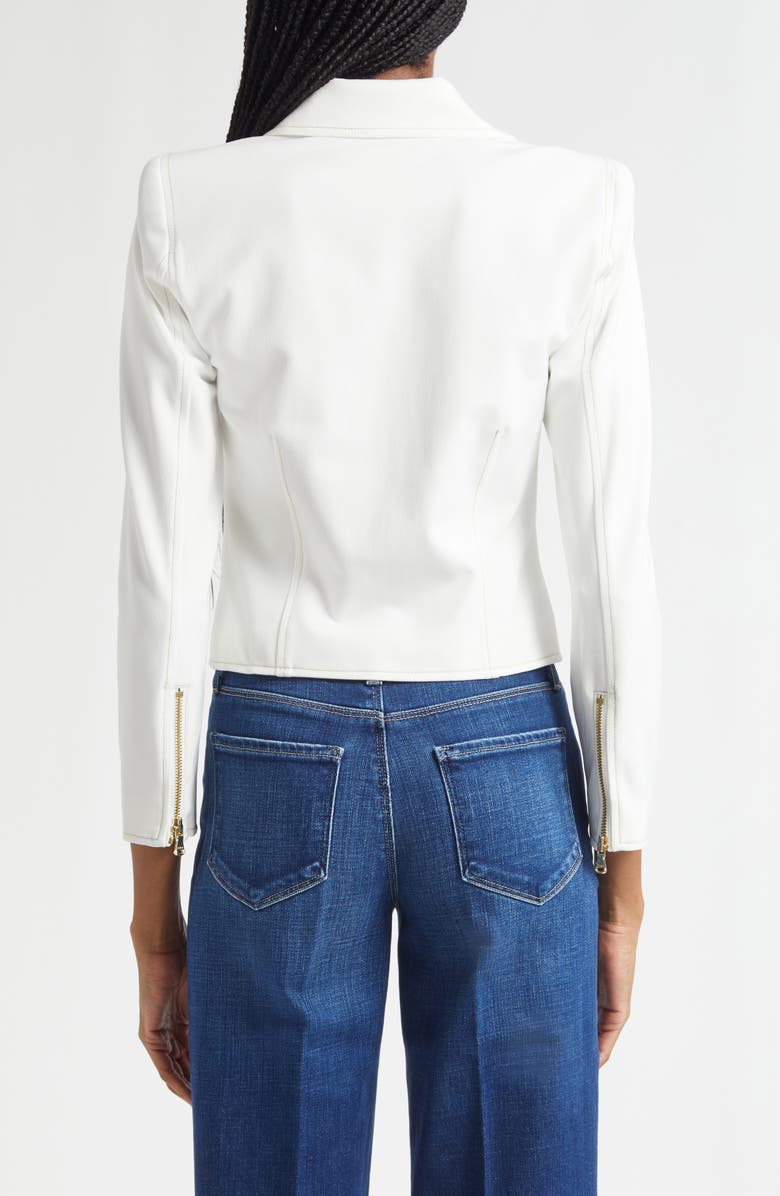 L'AGENCE Calianna Zip Front Jacket, Alternate, color, White