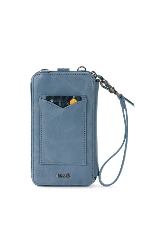 The Sak Silverlake N/s Smartphone Crossbody In Maritime Wave Emboss