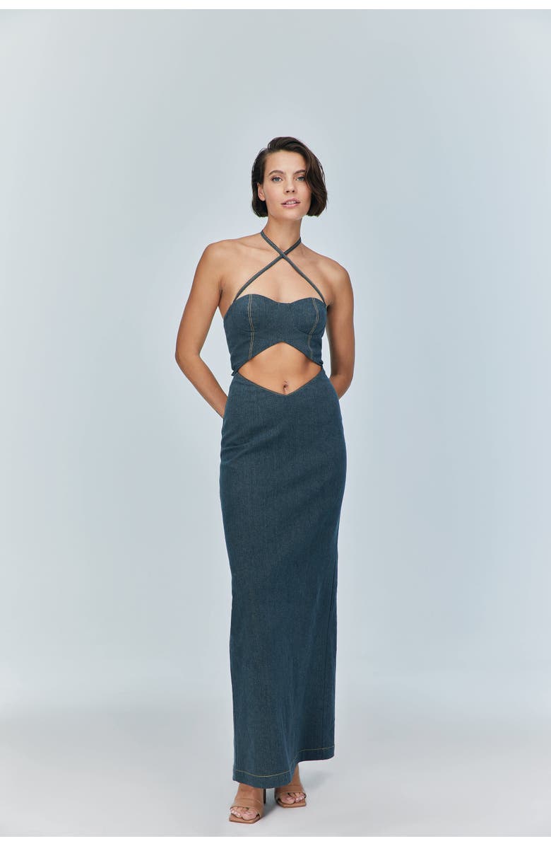Jendue Monte Maxi Dress, Alternate, color, Niagara Blue