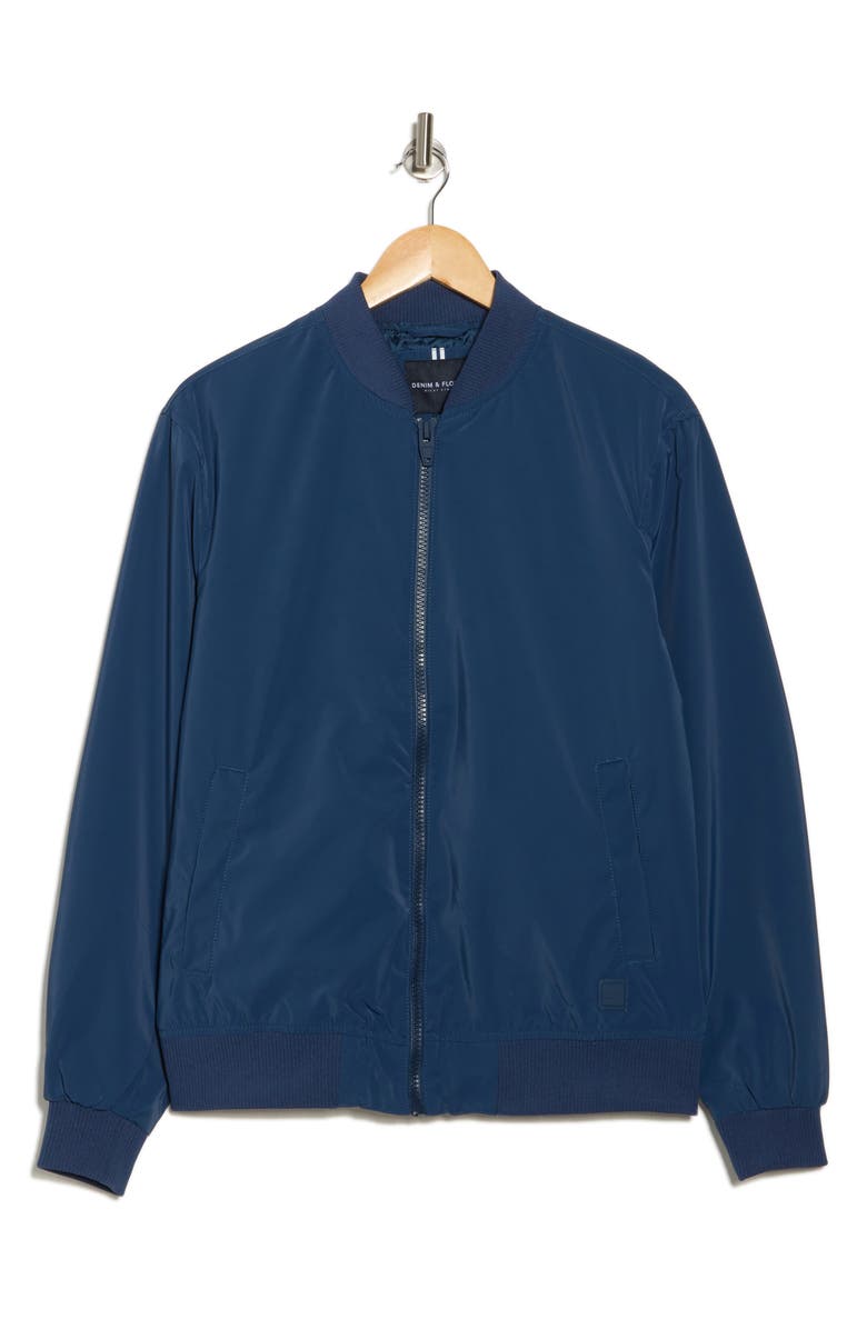 DENIM AND FLOWER Satin Bomber Jacket, Alternate, color, 