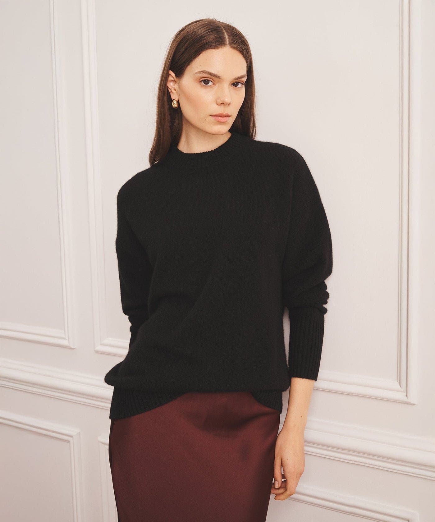 Luxe Cashmere Oversized Crewneck Sweater