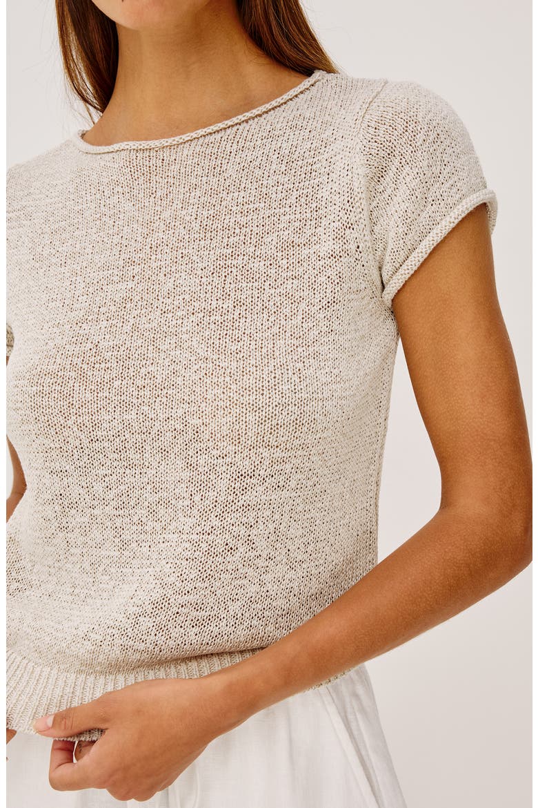 Cady Cotton Blend Sweater, Alternate, color, STONE