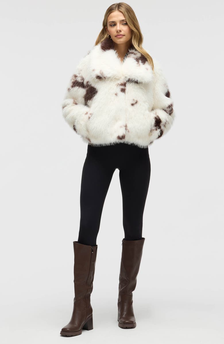 NVLT Long Faux Fur Cropped Jacket, Alternate, color, 