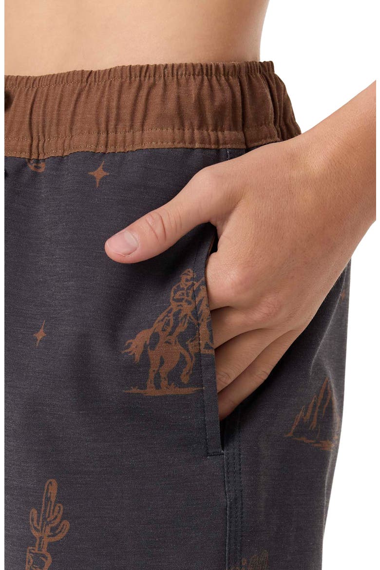 Kids' Hermosa Retro Swim Trunks, Alternate, color, PHANTOM