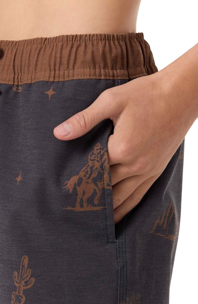 O'Neill Kids' Hermosa Retro Swim Trunks, Alternate, color, Phantom