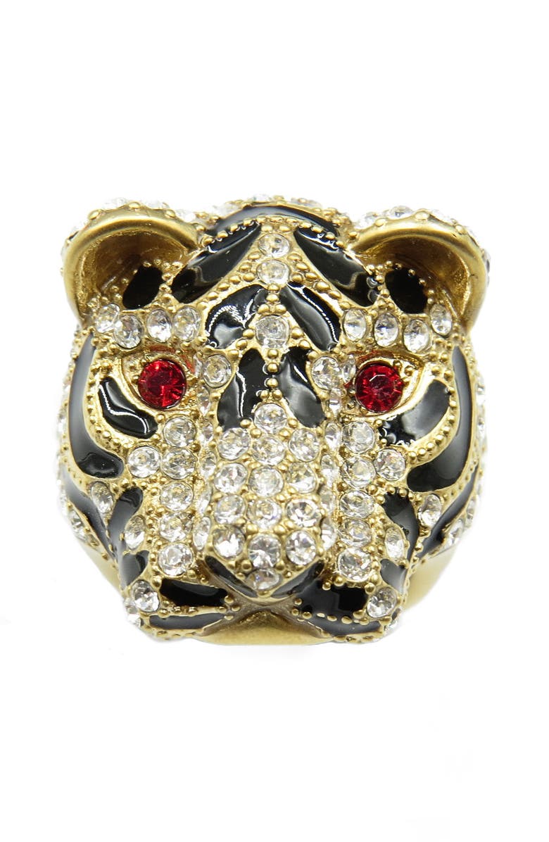 Asa Kaftans Tiger Head Ring, Alternate, color, 