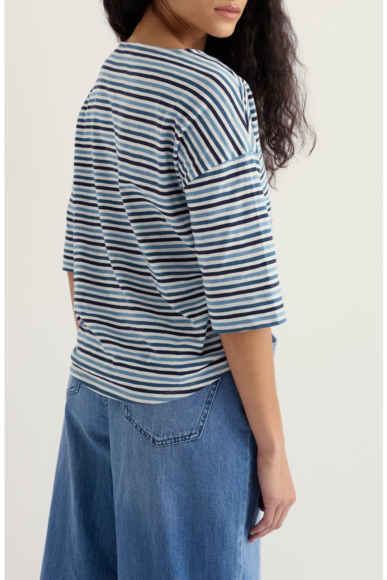 Tremayne Quay Stripe Organic Cotton Top, Alternate, color, PELLITRAS DUSK