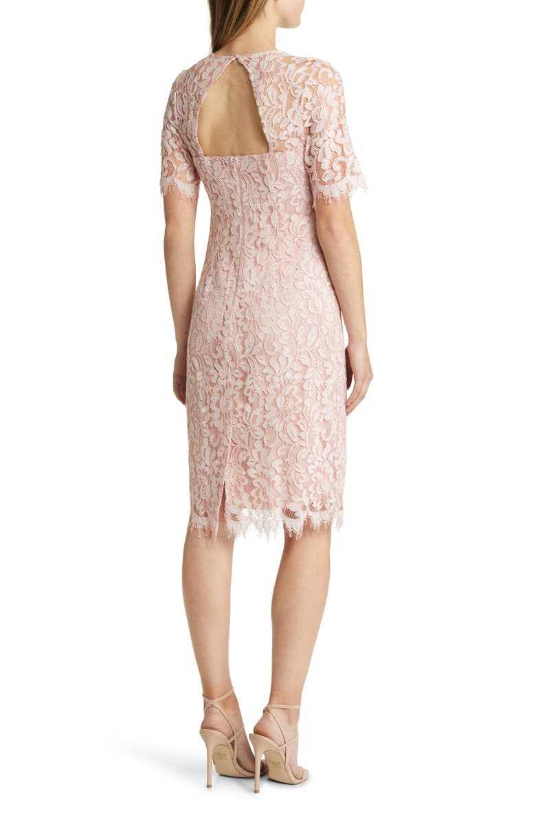 Vince Camuto Lace Midi Dress, Alternate, color, Blush