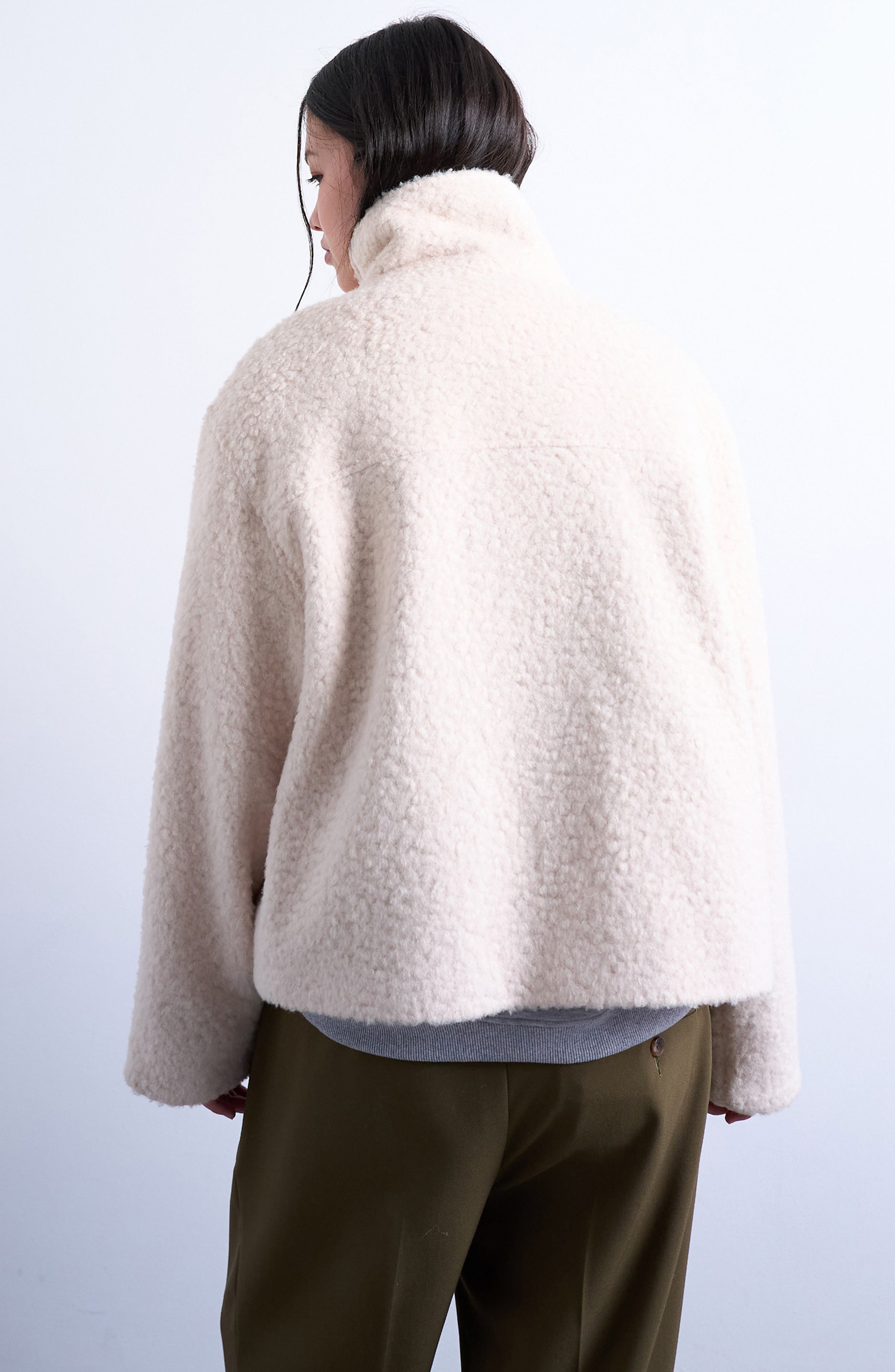 Boucle Tab Detail Bomber Jacket - image 2