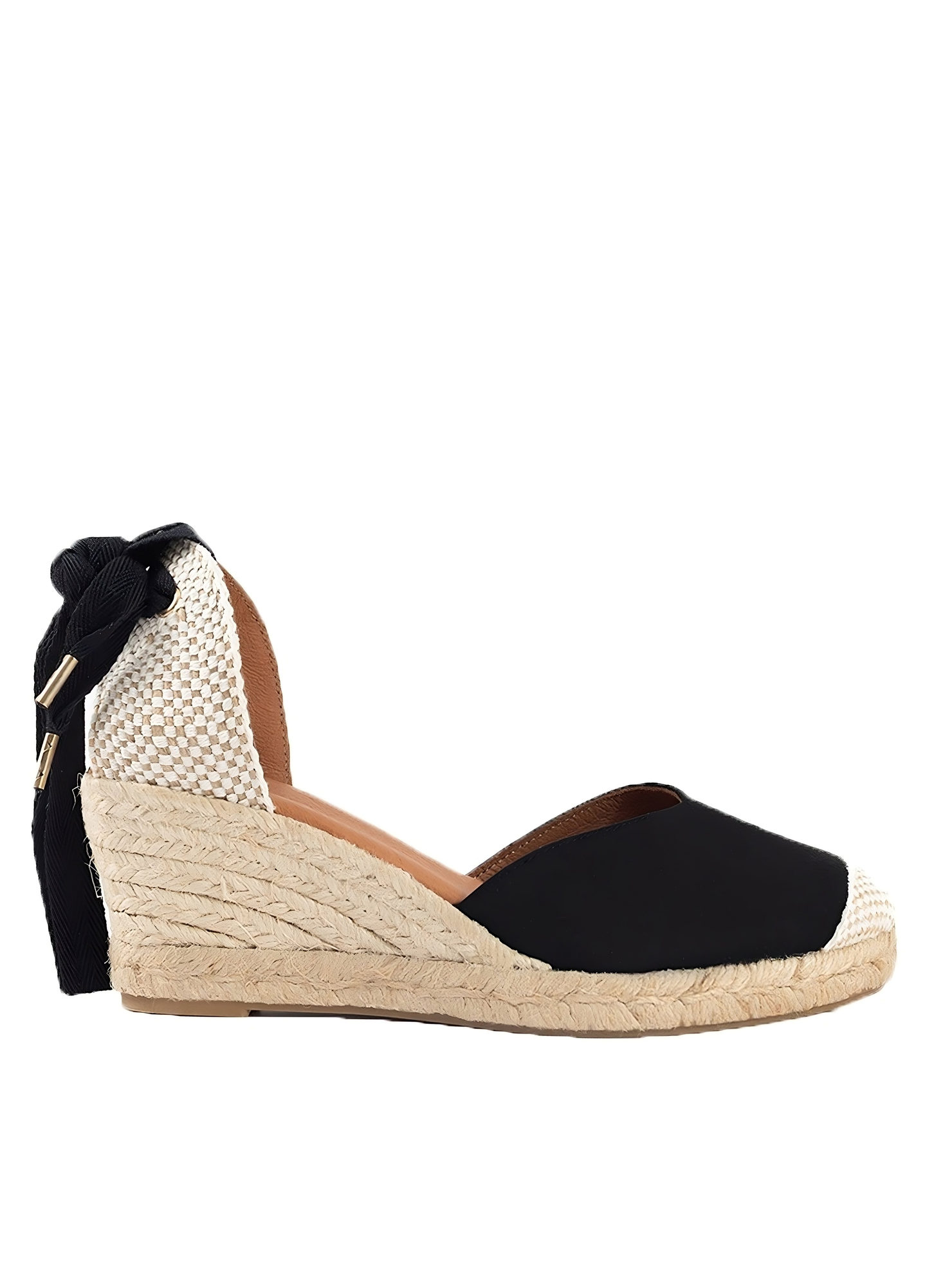 Menina Step Jimena Medium-Lace Espadrille, Main, color, Black