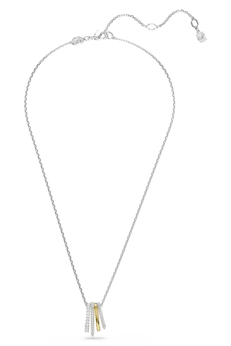 Hyperbola Ring Pendant Necklace, Alternate, color, SILVER
