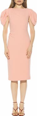 Alexia Admor Draped Shoulder Sheath Dress