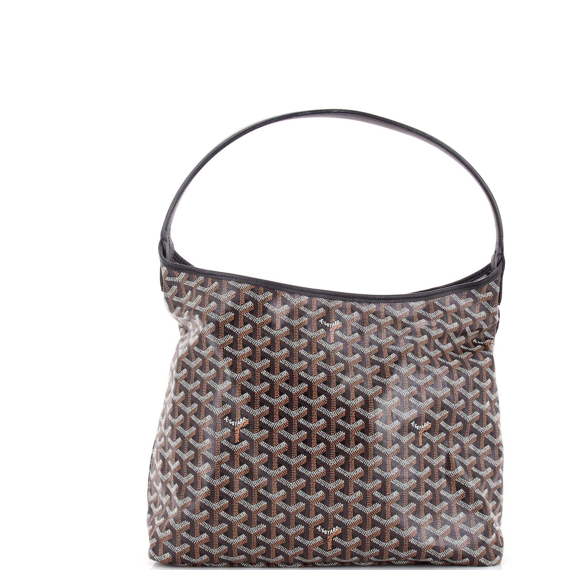 Pre-Owned Goyard Boheme Hobo Coated Canvas, Alternate, color, Black