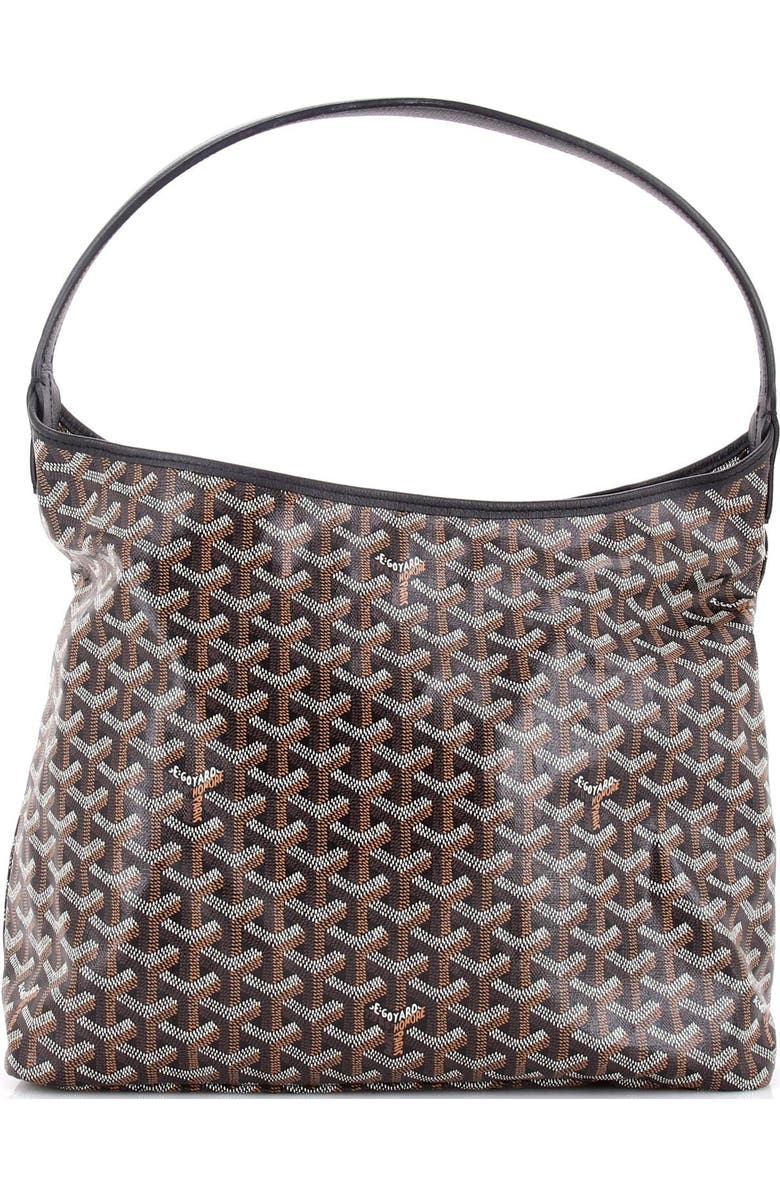 Pre-Owned Goyard Boheme Hobo Coated Canvas, Alternate, color, Black