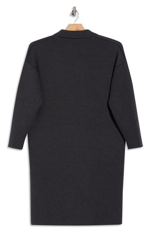 Twp Wool Knit Overcoat In Black