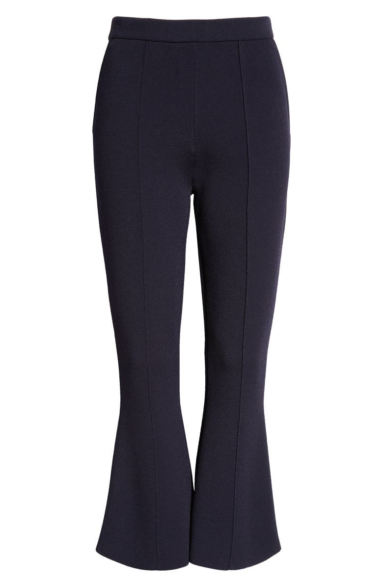 3.1 Phillip Lim Compact Rib Pull-On Crop Kick Flare Pants, Alternate, color,