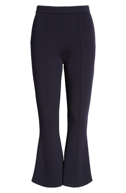 3.1 Phillip Lim Compact Rib Pull-on Crop Kick Flare Pants In Midnight