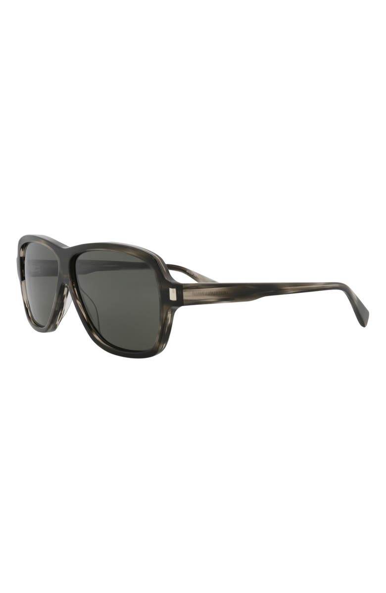 Saint Laurent 62mm Aviator Sunglasses, Alternate, color, Havana Havana Grey
