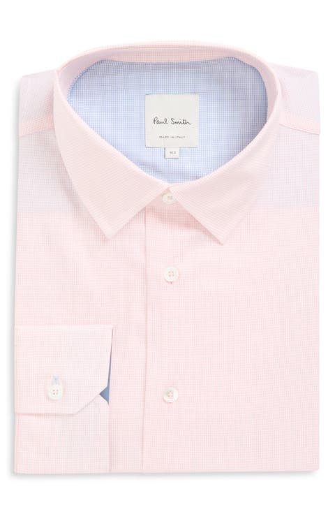 Regular Fit Microcheck Cotton Shirt