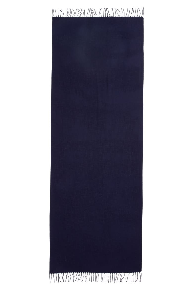 Tissue Weight Wool & Cashmere Scarf, Alternate, color, NAVY EVENING