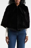 La Fiorentina Faux Fur Hooded Cape