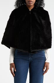 La Fiorentina Faux Fur Hooded Cape