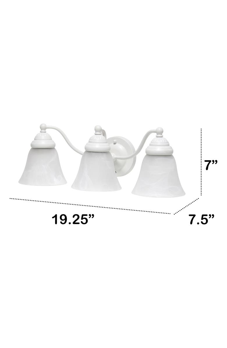 LALIA HOME Three Alabaster Glass Shade Vanity Light, Alternate, color, 