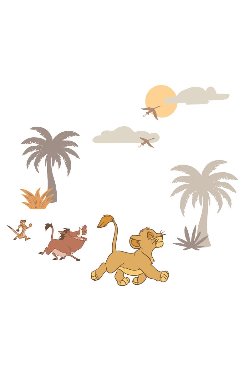 Disney Baby Lion King Safari Mural-Like Wall Decals/Stickers, Main, color, Brown