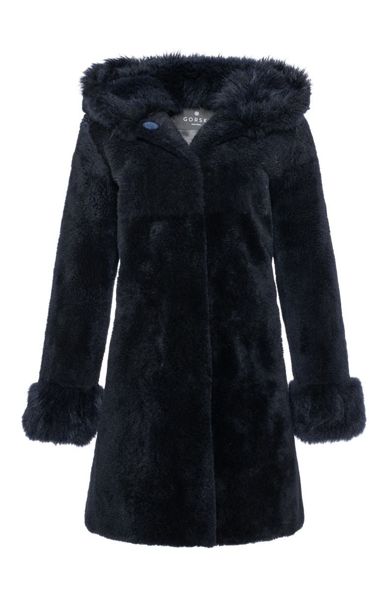 GORSKI Genuine Shearling Stroller, Alternate, color, Dark Blue