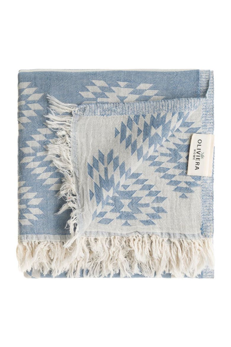 Turkish Cotton Hand Towel Bundles, Alternate, color, Denim Blue