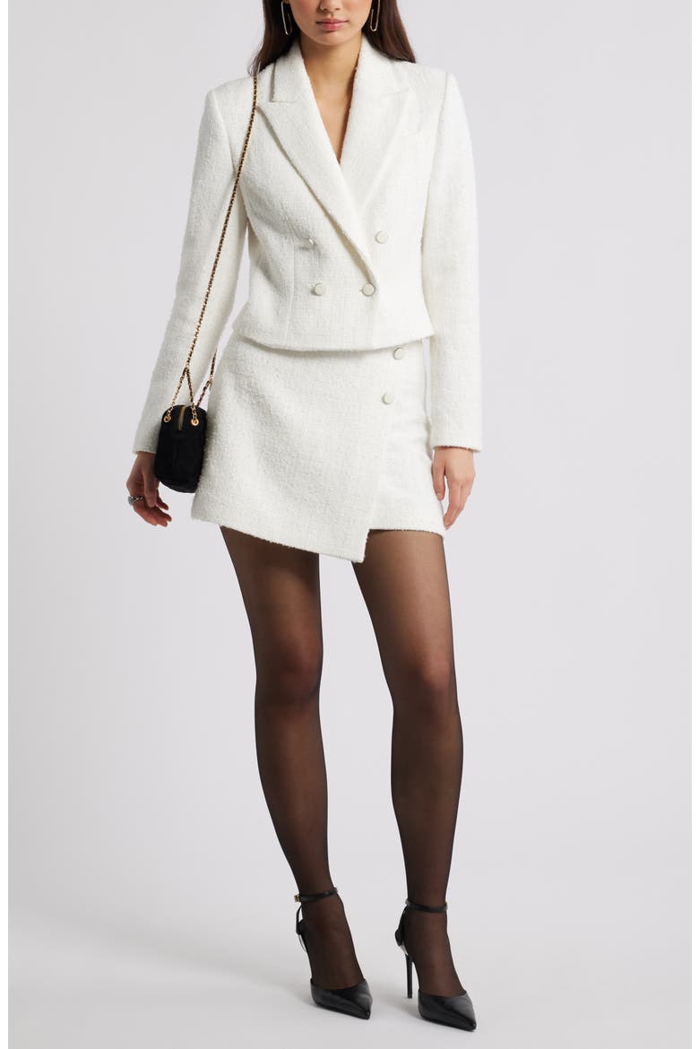 Tweed Miniskirt, Alternate, color, IVORY