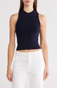 Simkhai Tatyana Mock Neck Sleeveless Knit Top
