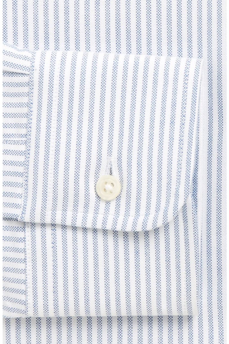 Cambridge Oxford Regular Fit Stripe Dress Shirt, Alternate, color, BLUE