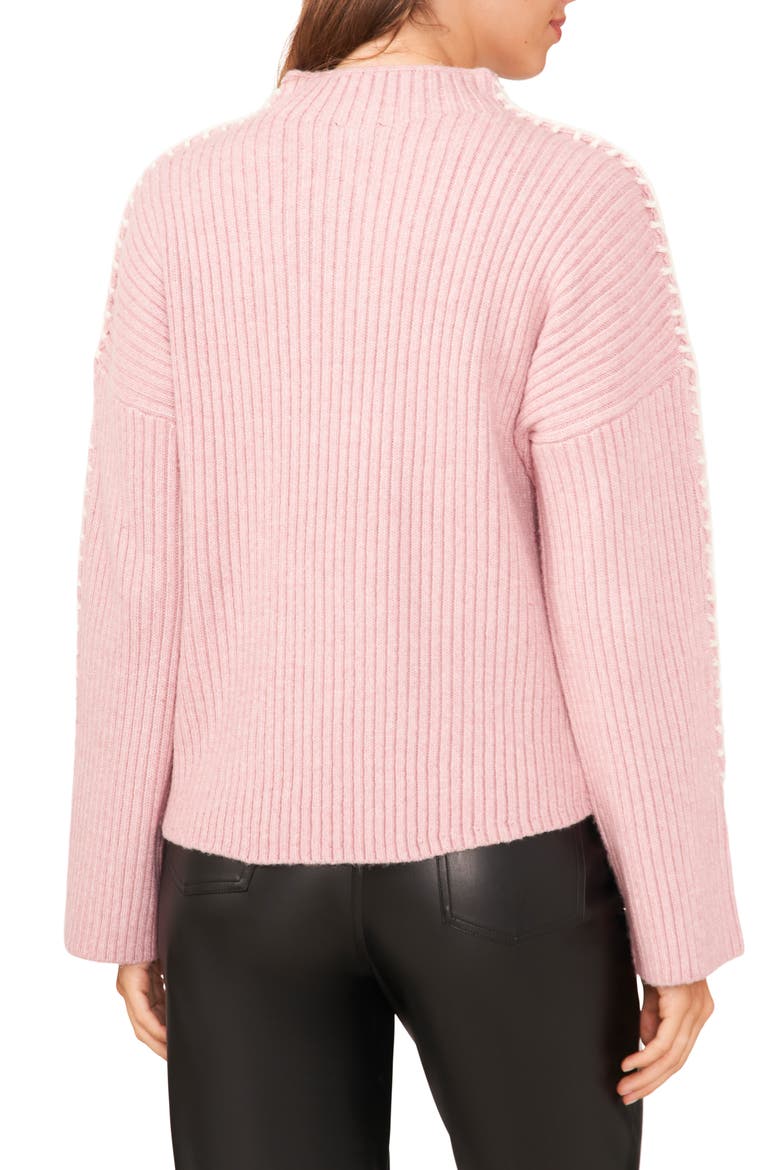Contrast Stitch Sweater, Alternate, color, ZEPHYR PINK