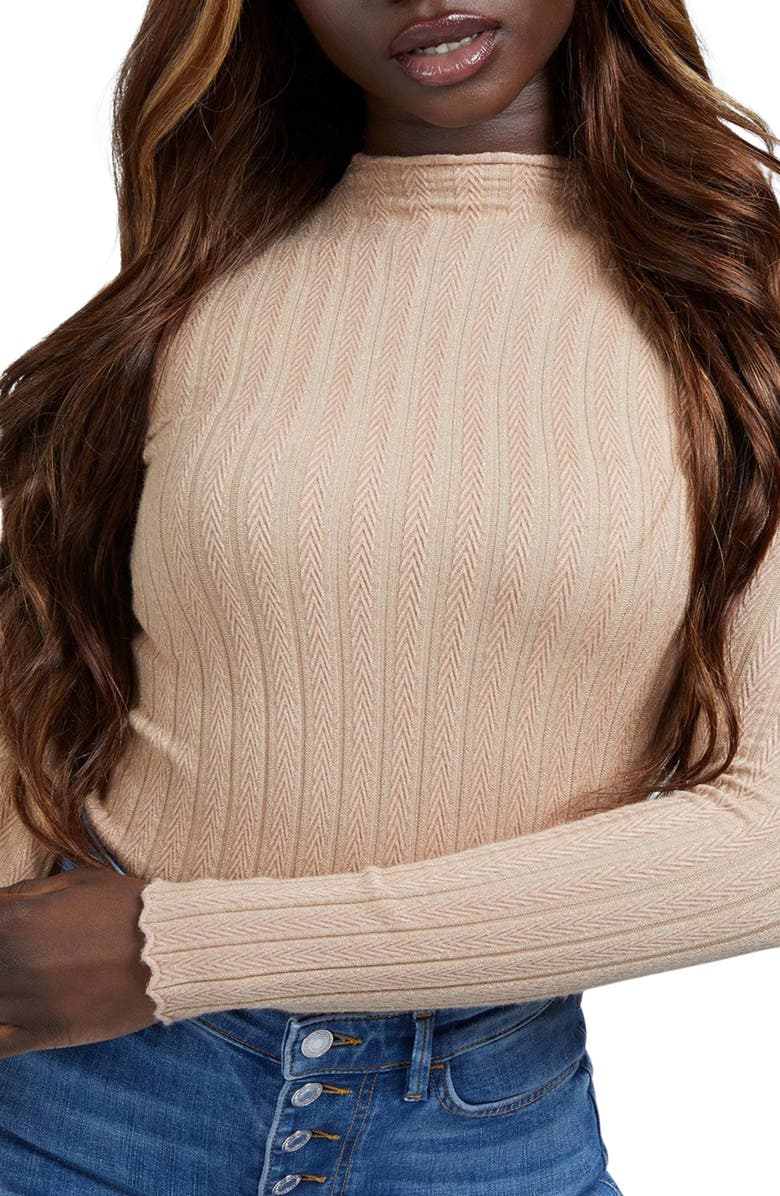 GUESS Isidora Funnel Neck Sweater, Main, color, 