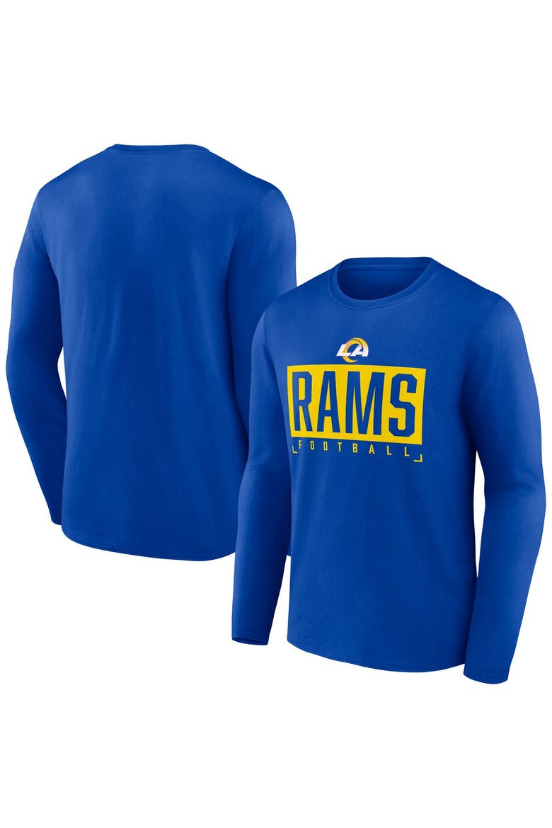 Men's Fanatics Branded Royal Los Angeles Rams Big & Tall Wordmark Long Sleeve T-Shirt, Main, color, Royal