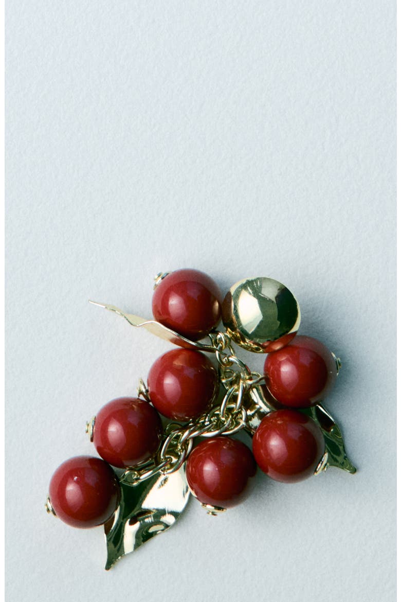 Fruit Dangle Earrings, Alternate, color, GOLD