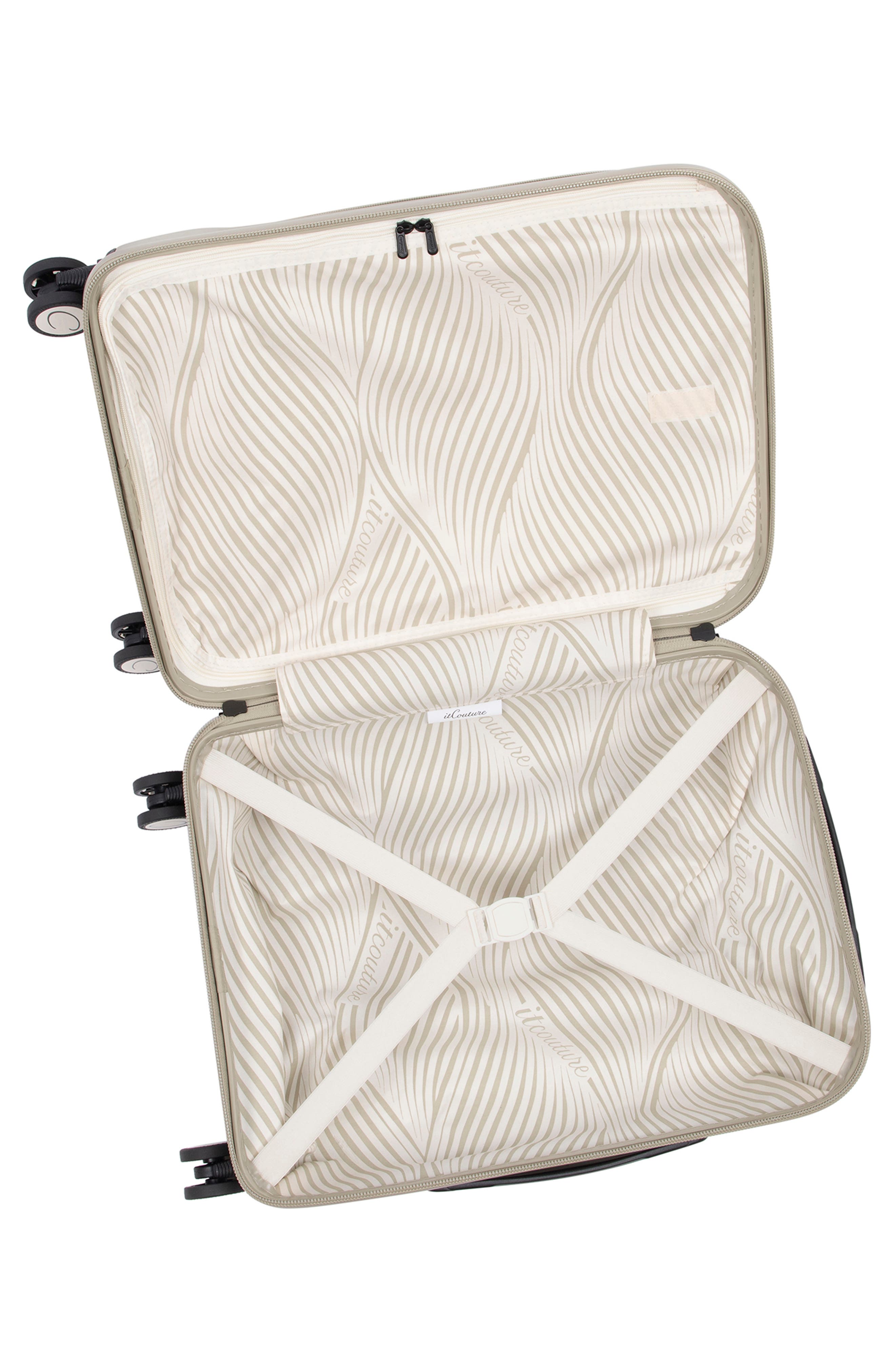 IT COUTURE Luminita 22-Inch Hardshell Spinner Suitcase, Alternate, color, White / Eucalyptus