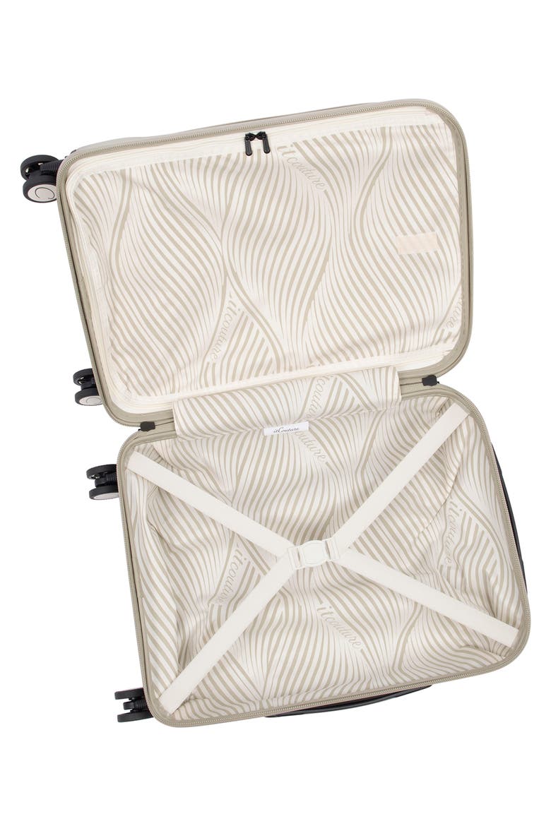 Luminita 22-Inch Hardshell Spinner Suitcase, Alternate, color, WHITE / EUCALYPTUS