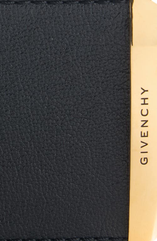 Givenchy Voyou Metal Tip Wide Leather Belt In Black